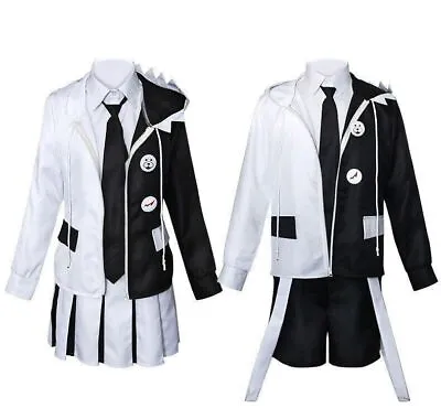 Unisex Danganronpa Dangan Ronpa Monokuma Black &White Bear Cosplay Costume Suit • £16.66