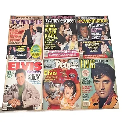Lot Of 6 Elvis Presley Vintage Magazines Tribute Gossip Celebrity Photo Album • $29.95