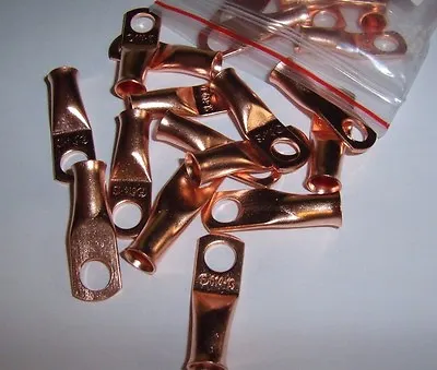 (4) Wire Ring Terminal Copper 6 AWG Gauge #10 Connectors Terminals Car Grounding • $6.97