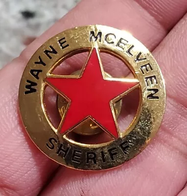 Vintage Obsolete RARE Wayne McElveen Calcasieu Parrish Sheriff Department LA Pin • $49.99