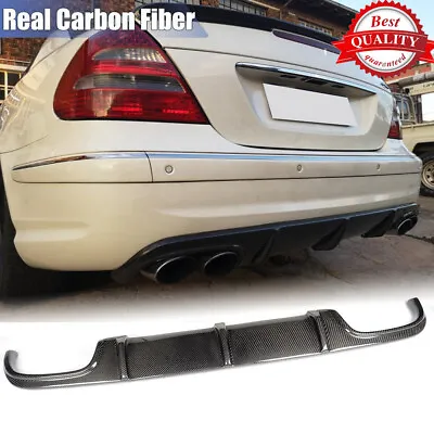 Carbon Fibre Rear Bumper Diffuser Lip For Mercedes Benz W211 E55 AMG Sedan 02-06 • $299.24