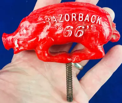 Vintage 1966 Arkansas Razorbacks Undefeated Antenna Topper Phillips 66 Football • $24.95