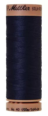 Mettler Silk-Finish 40wt Solid Cotton Thread 164yd/150M Navy #9136-0825 • $4.08