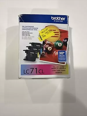 GENUINE Brother LC71CL 3 PACK Color Ink Cartridges LC 71 CL Date 08/22 • $9.98