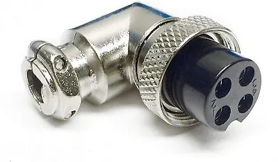 1 Piece Right Angle Microphone Plug 4 Pin Cb Radio Type Solder Contacts #31-1604 • $4.95