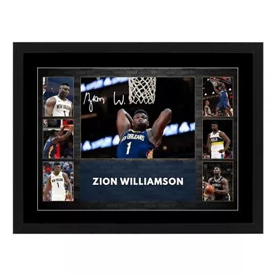 Zion Williamson Signed Framed Poster Lebron Jordan Kobe Basketball Memorabilia • $79