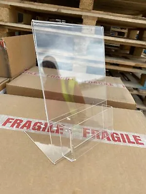 Box Of 25 A5 Acrylic Leaflet Holders With DL Pocket - Brand New  • £10