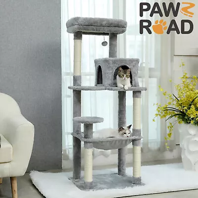 $90.09 • Buy PAWZ Road Cat Tree Tower Scratching Post Scratcher Cats Condo House Bed 143cm