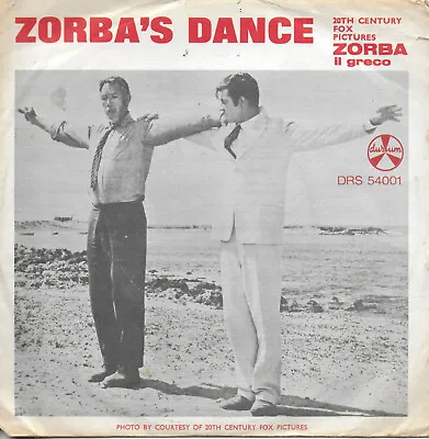 Zorba's Dance - Marcello Minerbi Durium Records 1965 . Drs.54001 Vgc • £1.75