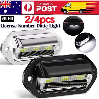 $19.89 • Buy 2/4PCS 6 LED License Number Plate Light Lamps For Truck SUV Trailer Lorry 12/24V