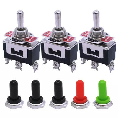 3Pcs Momentary Toggle Switch SPDT On/Off/On 3 Pin 3 Position 3 Way To.. • $17.12