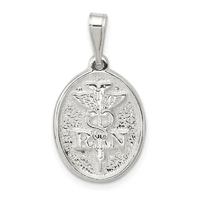 Sterling Silver 925 Medical RN Nurse Oval Medal Charm Pendant 0.79 Inch • $20.14