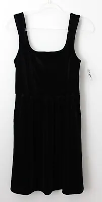 Old Navy Womens Fit & Flare Velvet Cami Mini Dress Black Size S NWT • $28