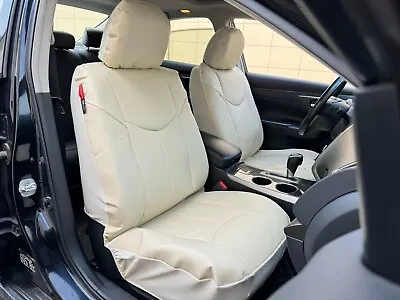 For Ford Mustang Mach-E Car Front Seat Covers Beige Leatherette Waterproof 2PCS • $62.97