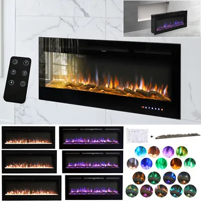 Inset/ Wall Mounted Fireplace Electric Insert Into Fire 9 Or 12 LED Colour Flame • £179.95