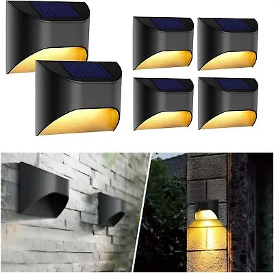 6 Pack Solar Deck Lights Outdoor Waterproof LED Steps Lamps Stairs Garden Fence • $14.99