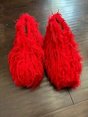 Red Sesame Street Elmo Mascot SHOES Halloween Birthday Party Adult Costume • $26.99