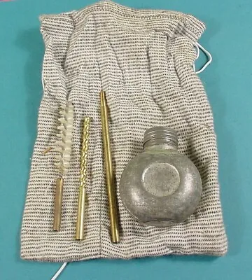 Vintage WWII Mosin Nagant Field Cleaning Kit~Oil Bottle~Brush~Jag~Extension~Bag • $5.99