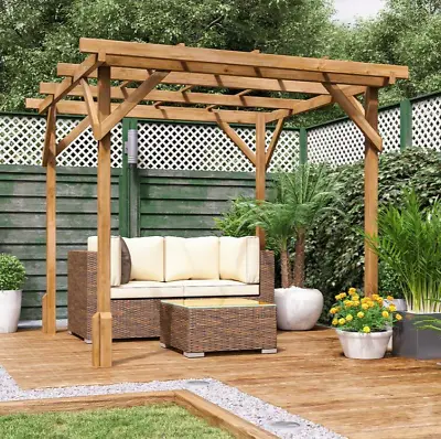 Pergola Wooden Kit Garden Plant Heavy Duty Frame Pressure Treated 2m X 2m Utopia • £404.99