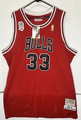 Vintage Mitchell & Ness Hardwood Classics Scottie Pippen Bulls Jersey Size 54 • $49.95