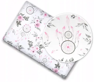 100% COTTON BABY BED FITTED SHEET PRINTED DESIGN FIT COT 120x60cm Dream Catcher • £8.99