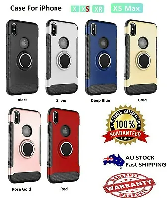 $9.49 • Buy Shockproof Case With Ring Stand Holder 360 Rotating 4 Apple IPhone XS / XS Max 