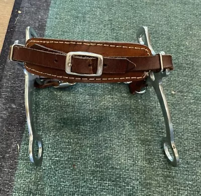 Mechanical Hackamore W/ Leather Nose - Stainless Steel - Horse • $20