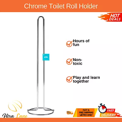 $7.60 • Buy NEW Wire Tissue Roll Stand Toilet Paper Holder Dispenser Organiser Silver