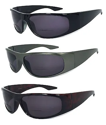 Bifocal Vision Wrap Around Reading Glasses Sunglasses Uv Protection - Re65 • $9.95