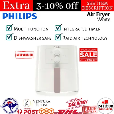 $239.96 • Buy Philips 4.1L Essential Airfryer 1400W Electric Rapid Fryer Kitchen Cooker White