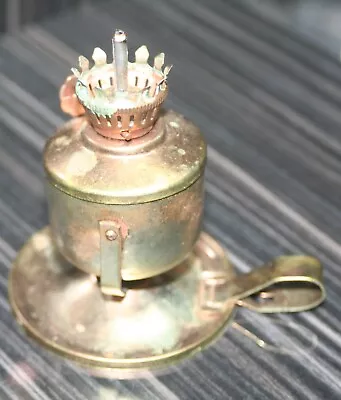 Antique Metal Base Only Wall Hanging Mini Oil Lamp No Chimney Bottom Only • $5.50