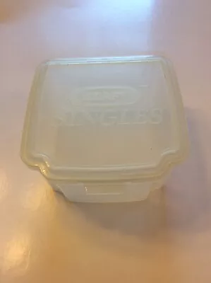 Vintage Kraft Singles Clear Plastic Cheese Container Keeper Hinged With Lid - B5 • $19.88