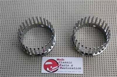 $44.75 • Buy Chrome Custom Cadillac Taillight Crown Bezels Harley Bike Hot Rat Rod Frenched
