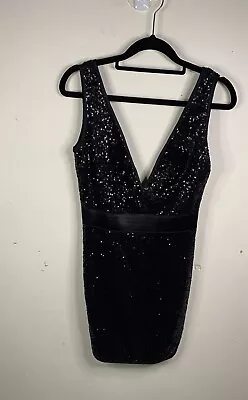 Elle Zeitoune Black Sequin Dress Size 8 - Formal/cocktail • $100