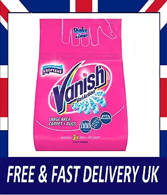 Vanish Carpet Cleaner + Upholstery Power Powder Large Area Cleaning 650 G UK • £8.29