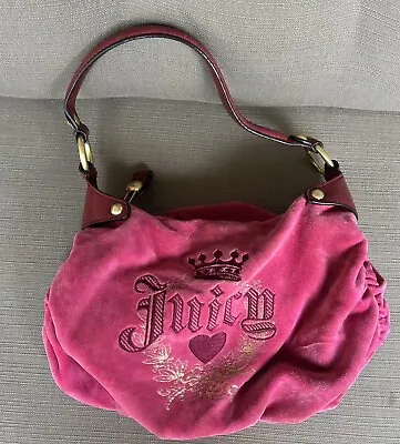 $81 • Buy Vintage Juicy Couture Pink Velour Handbag Crown Daydream