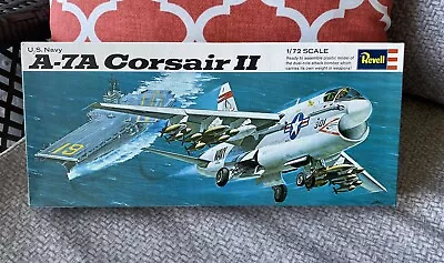 REVELL U.S. Navy A-7A CORSAIR II Aircraft JET 1/72 Scale Model Kit *SEALED* 1967 • $20