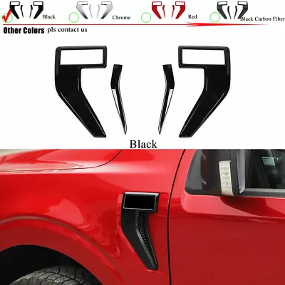 Side Fender Badge Emblem Air Vent Outlet Trim Cover For Ford F150 2021 22+ Black • $36.69