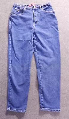 VTG Gloria Vanderbilt Mom Jeans Denim Cotton Blend SZ 14 Blue Straight Stretch • $9.99