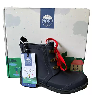 Joules Size 5M NAVY Ashby Waterproof Rain Boot Retail $79.95 NEW IN BOX • $22