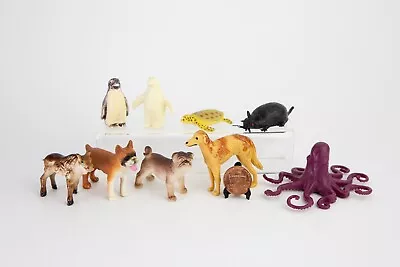 Vintage Miniature Plastic Animal Figurines Lot China Dollhouse Diorama Craft • $9.99