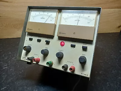 Vintage Farnell ET30/2 Dual Power Supply 30V 1A/15V 2A  Adjustable Power Supply • £239.50