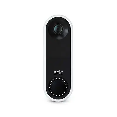 Arlo Wired Video Doorbell HD Video Quality 2-Way Audio - White / Black • $44.99