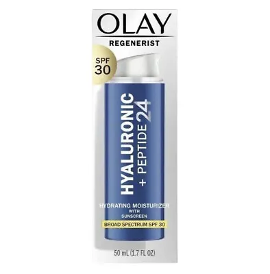 2 Olay Regenerist Hyaluronic+Peptide24 Hydrating Moisturizer SPF30 10/2025 • $47.85