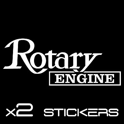 Mazda Rotary Engine CAR Vinyl Decal/stickers (x2) - White  1x 190mm & 1x 100mm • $6.90