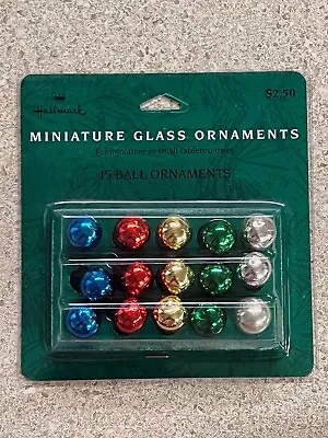 Hallmark Miniature Glass Ball Ornaments 15ct New • $14.99