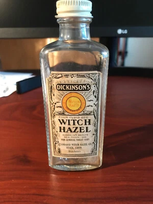 $8.99 • Buy Vintage Dickinson's Witch Hazel Bottle - 4 Oz - 2 X 5 3/4