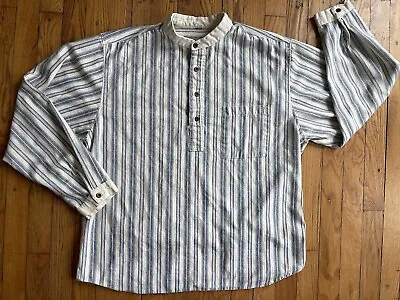 Wah Maker Men’s Large Button Down Pastel Stripe Western Long Sleeve  • $15