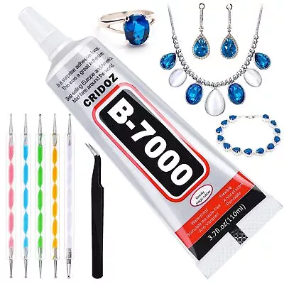 B7000 Jewelry Glue Clear For Rhinestone Cridoz 3.7 Fl Oz Craft  • $13.77