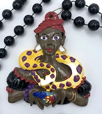 Voodoo Queen Marie Laveau New Orleans Mardi Gras Bead Snake Charm Magic Snake • $6.95